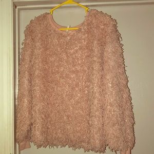 Pink fluffy sweater